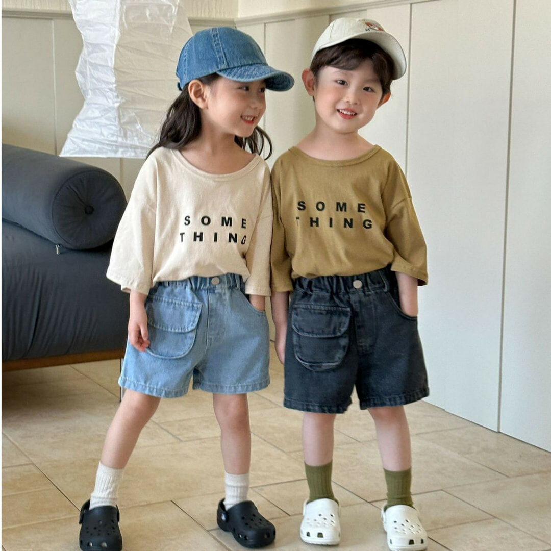 25 夏 大口袋牛仔短褲（兩色）