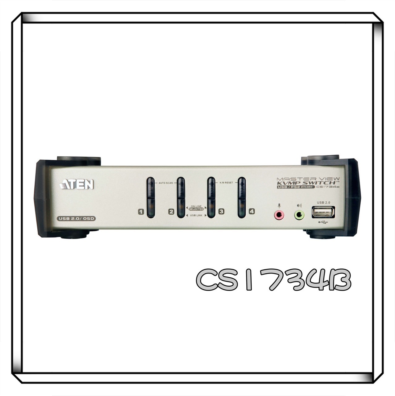 ATEN CS1734B 4埠 USB 2.0 KVM 多電腦切換器