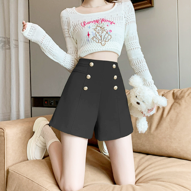 雙排扣西裝短褲 黑色