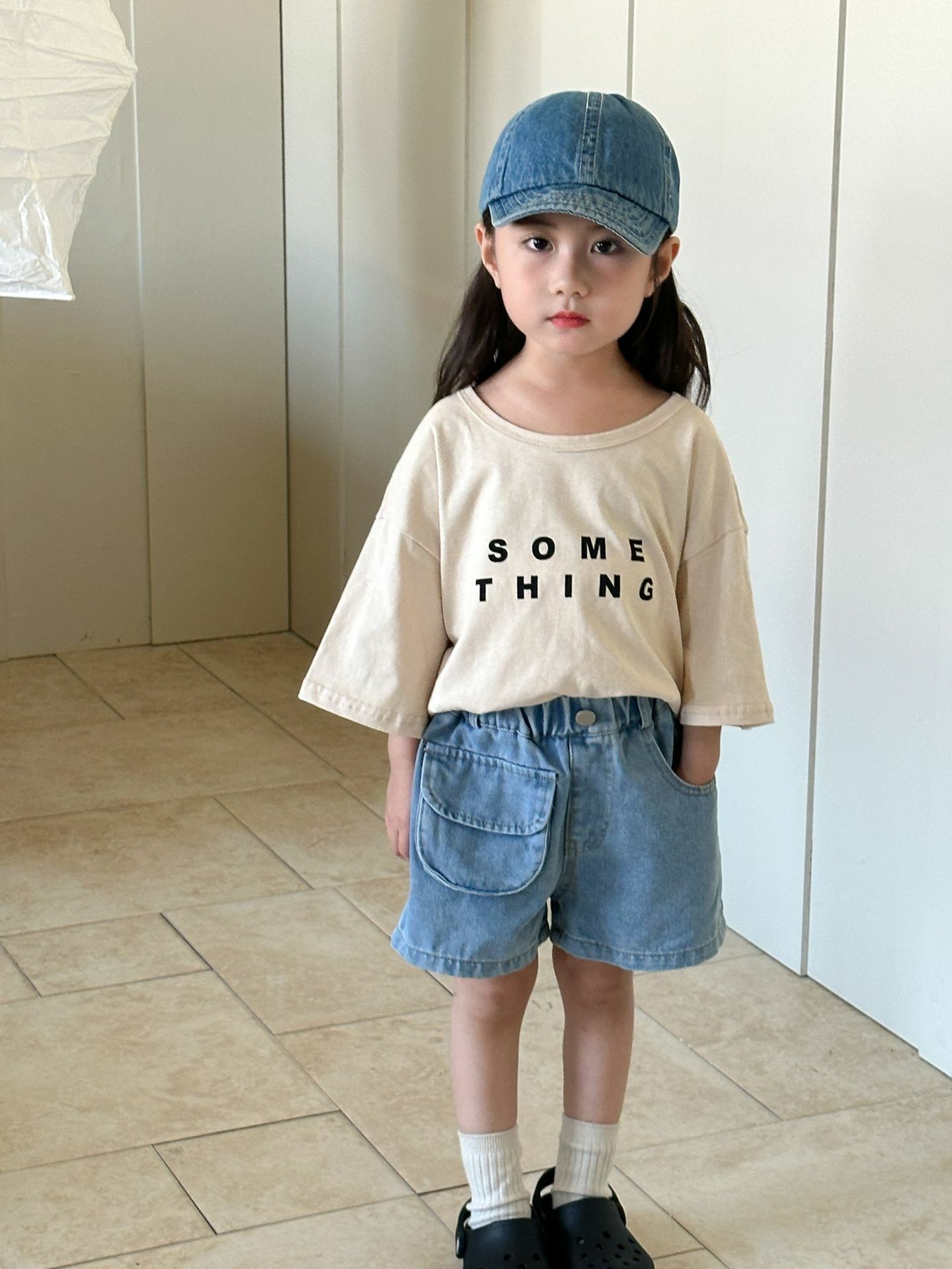 25 夏 大口袋牛仔短褲（兩色）