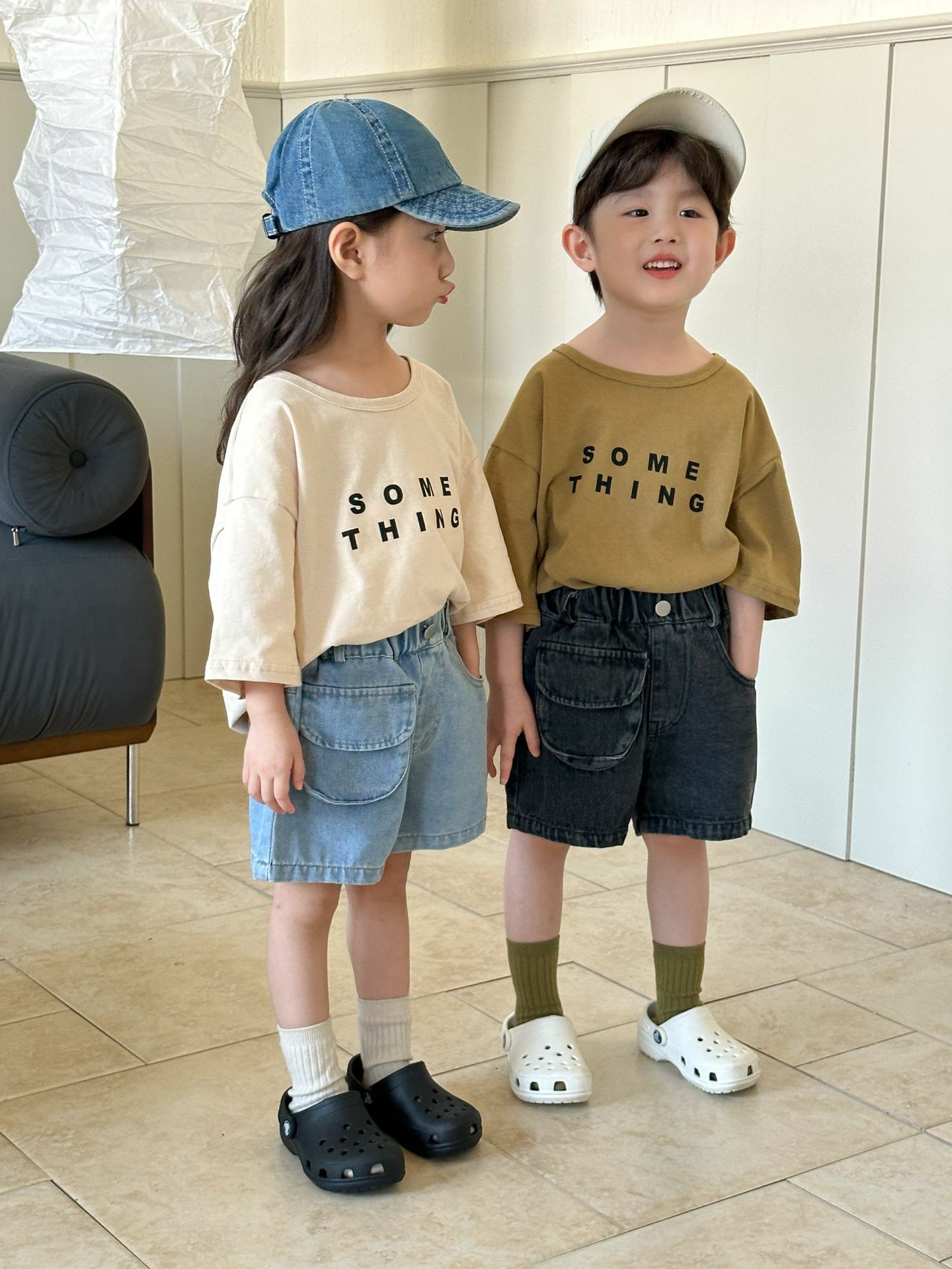 25 夏 大口袋牛仔短褲（兩色）