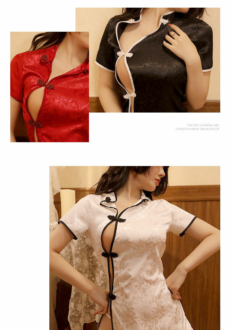 古典開衩修身旗袍短裙