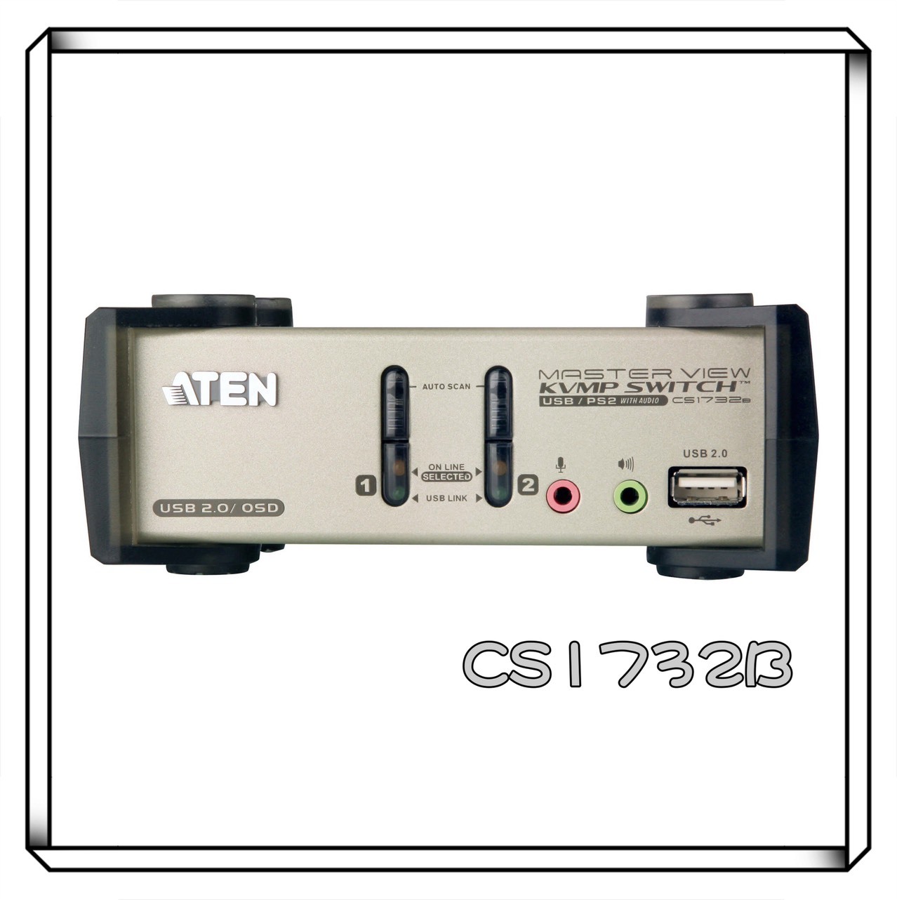 ATEN 宏正 CS1732B 2埠 USB 2.0 多電腦切換器