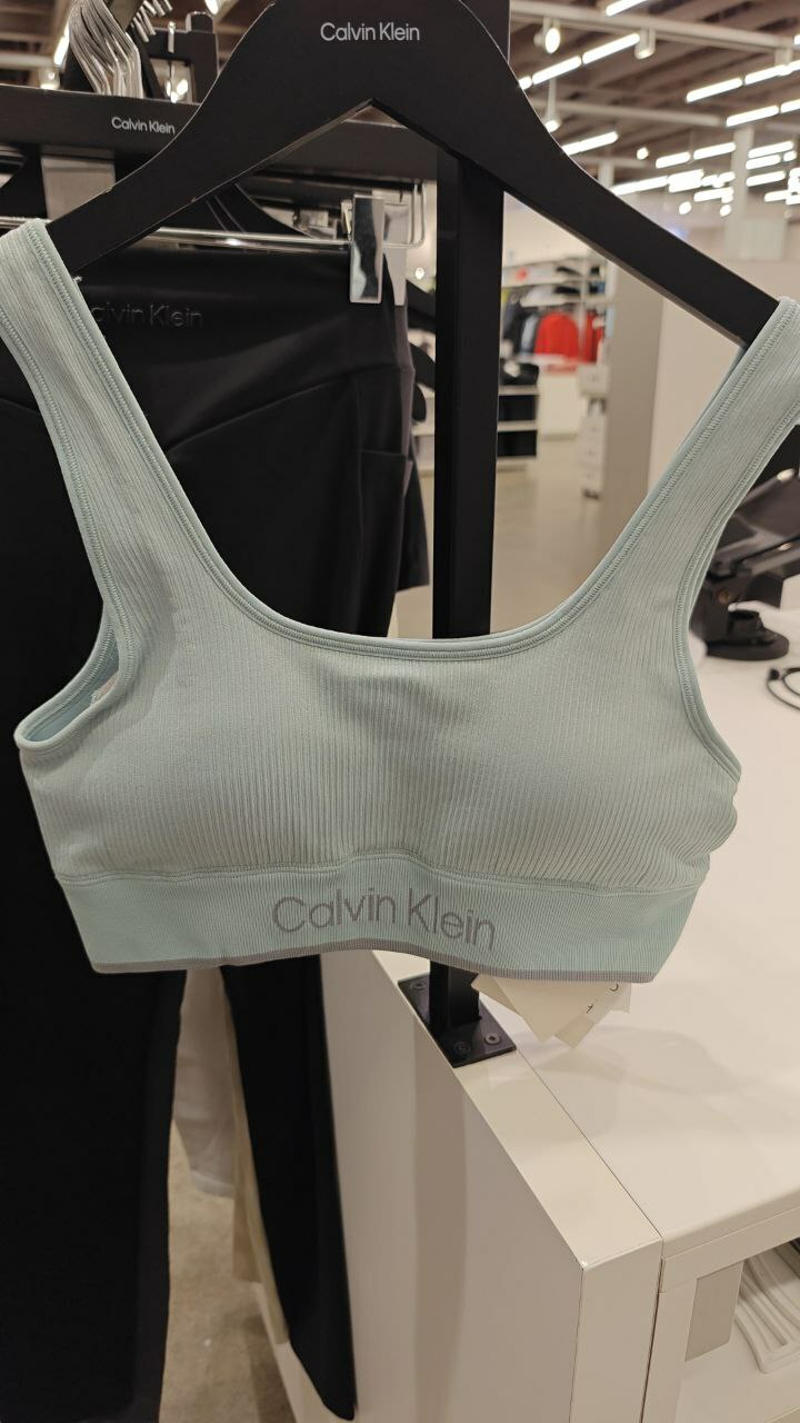 [S] CALVIN KLEIN TEAL GREEN LOGO SPORTS BRA, SP40606396-404F220440 (SCK716)