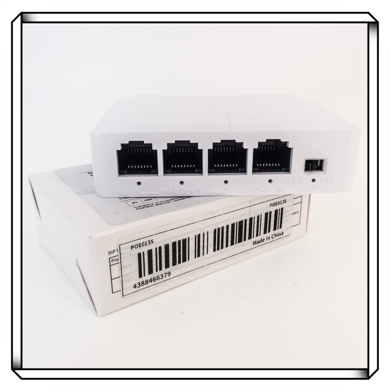 聯果 標準POE中繼器 一進三出 100Mbps 支援導軌 訊號延伸器