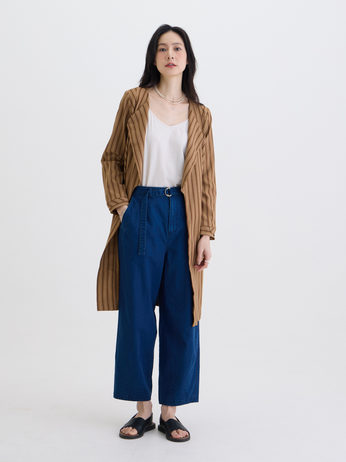 浮光線條開襟大衣外套-眼眸