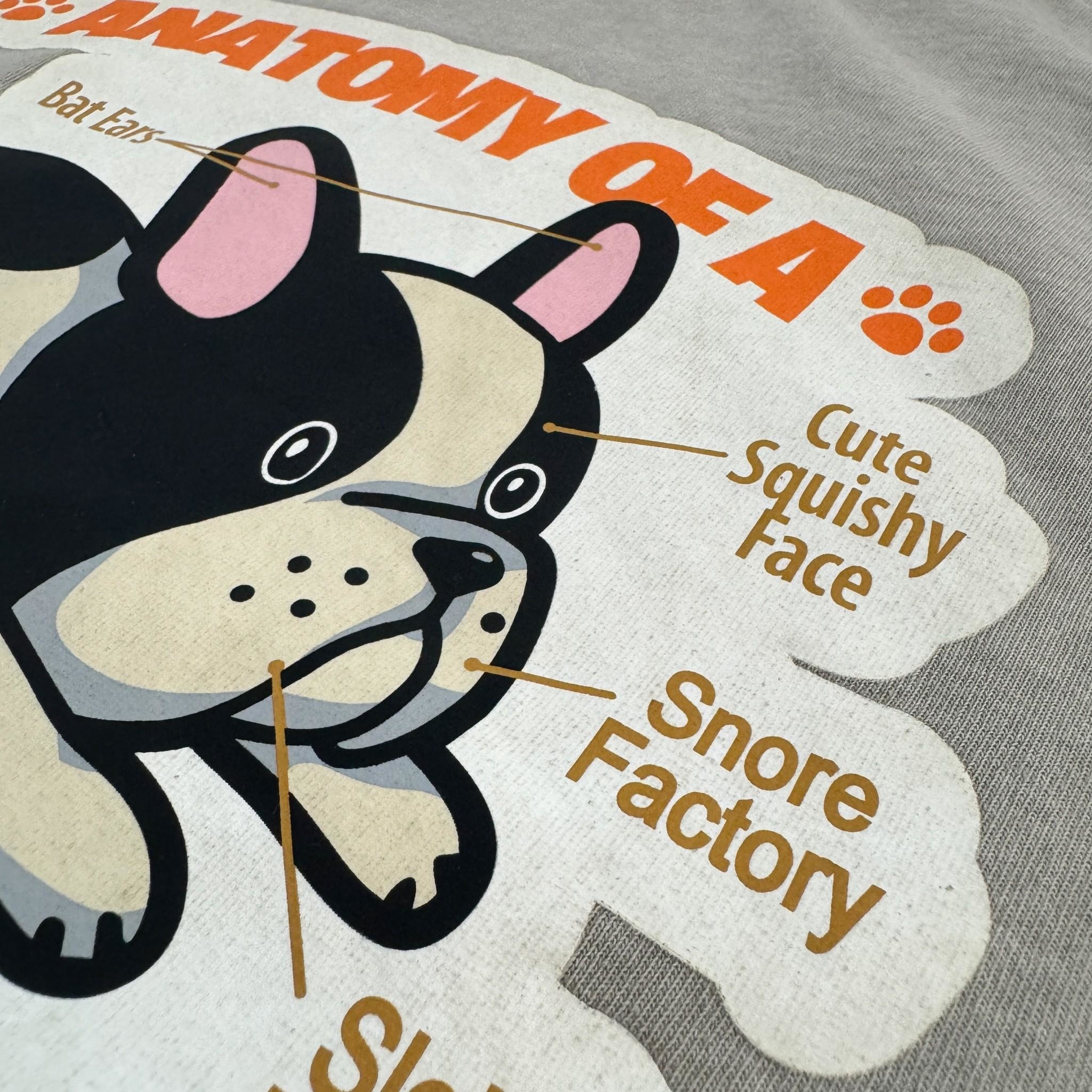 韓國短袖 Bulldog 法鬥印花短T 80651