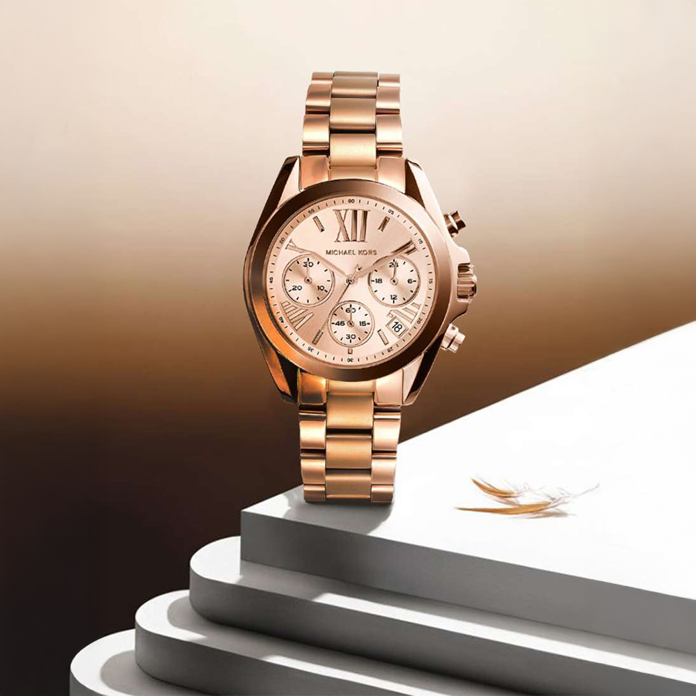 【WANgT】Michael Kors MK5799 玫金 三眼 計時 羅馬數字 日期顯示 不鏽鋼 石英 女錶