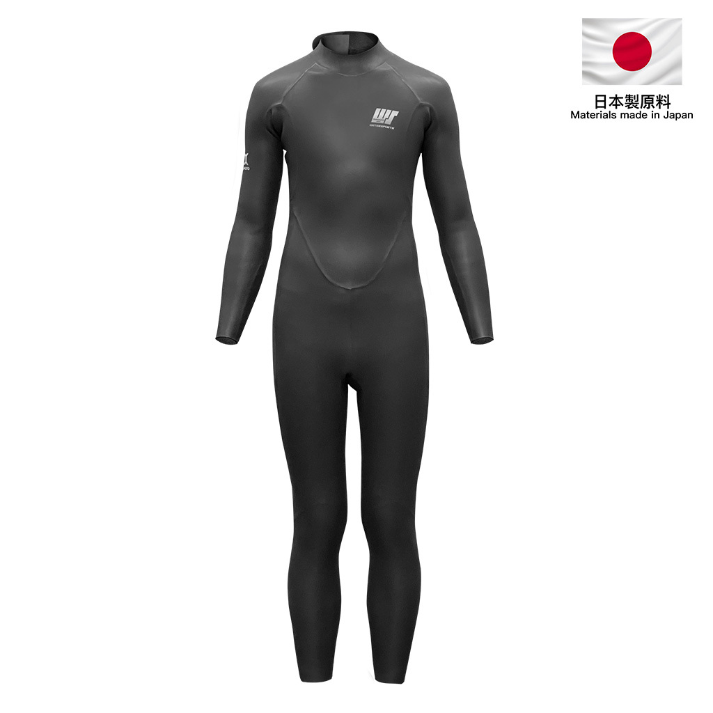 3.5mm 中性 YAMAMOTO 光皮連身防寒膠衣 - 黑