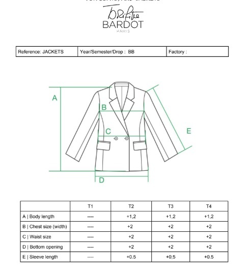 1BD0322-030 BRIGITTE BARDOT PARIS Yves Azur Blazer Azur #162510100 (C-EU-E)