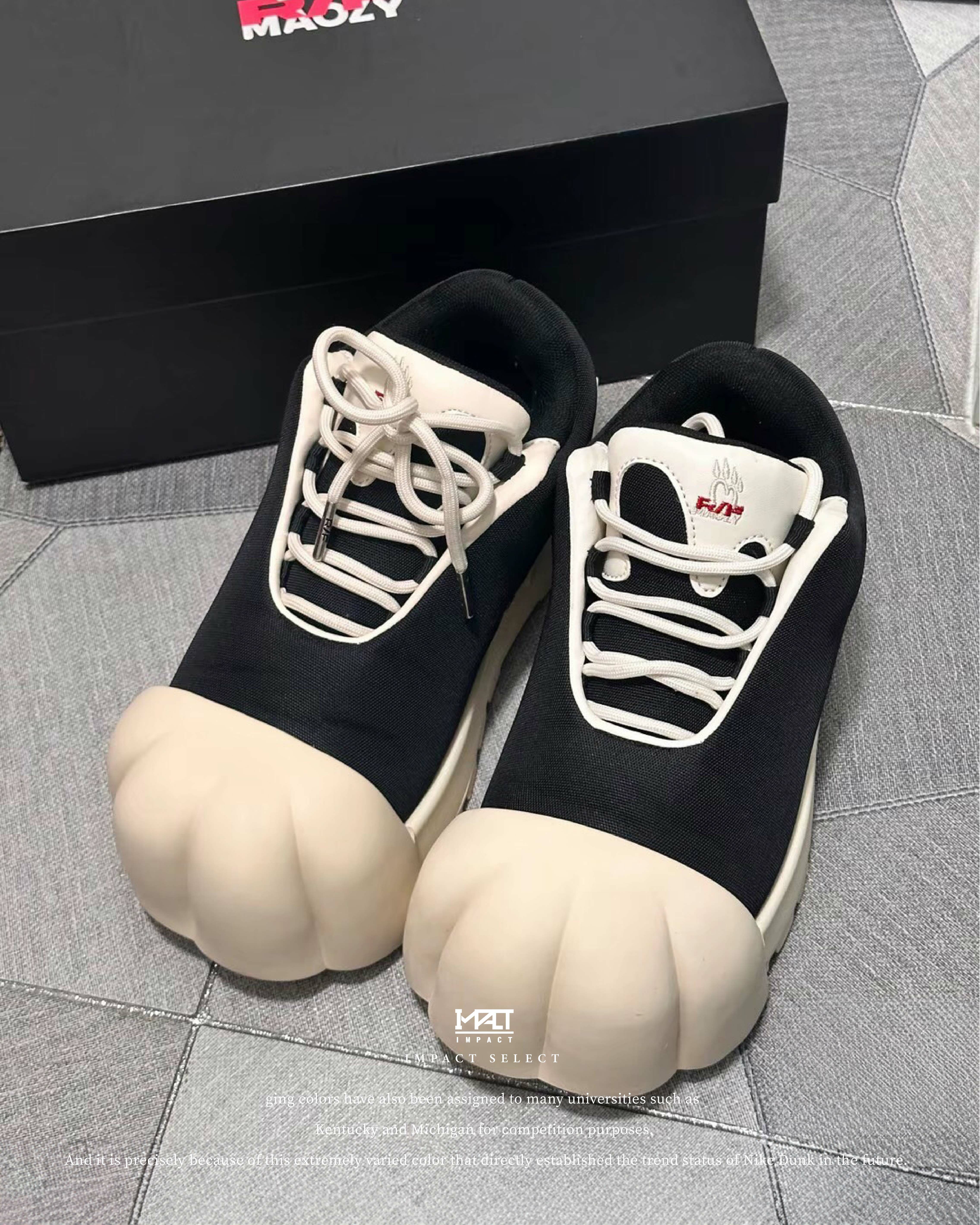 FVVO x MAOZYWORLD 貓爪鞋大頭厚底貓爪帆布鞋低筒FWE0403666