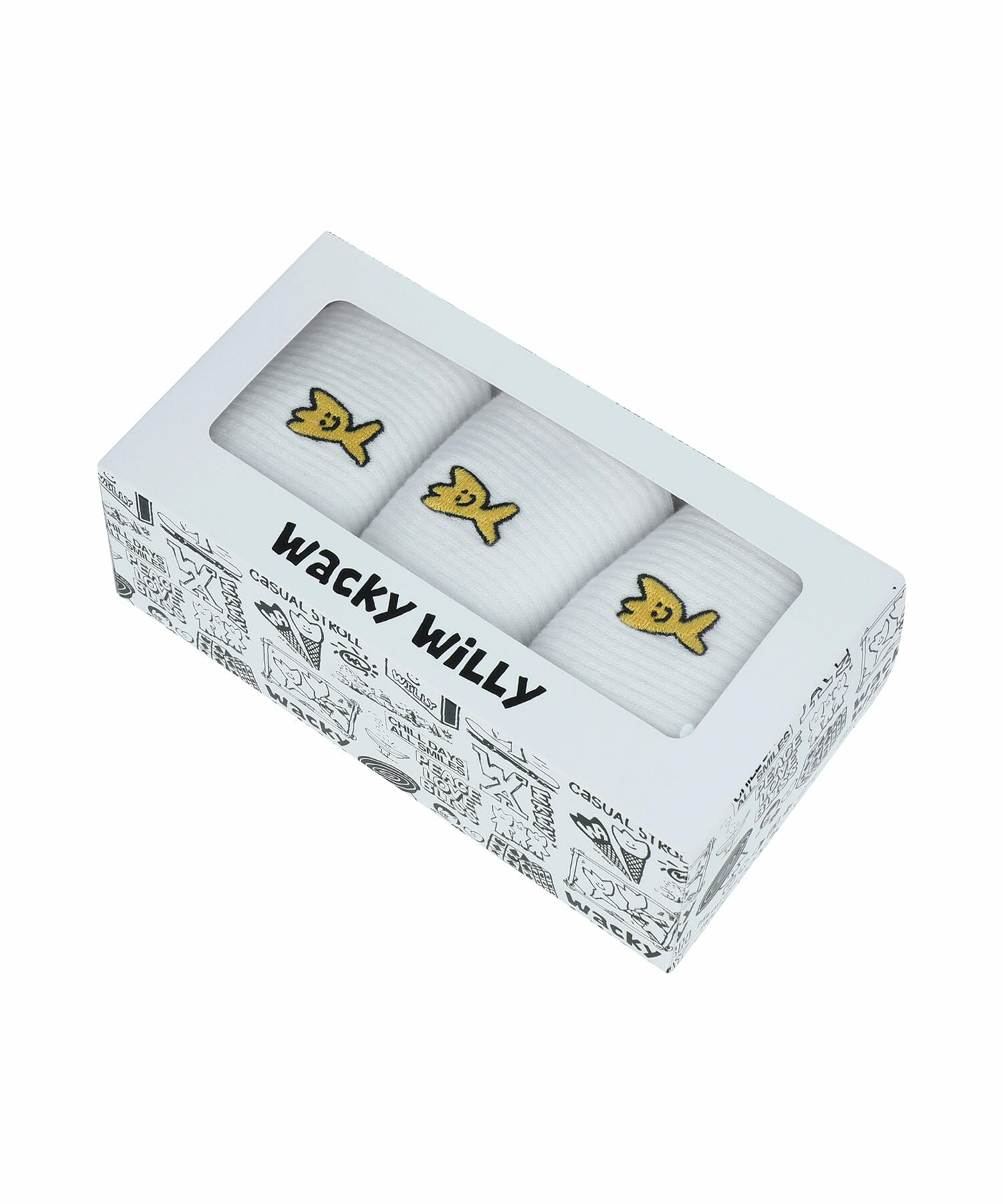 【現貨】【WACKY WILLY】可愛刺繡襪