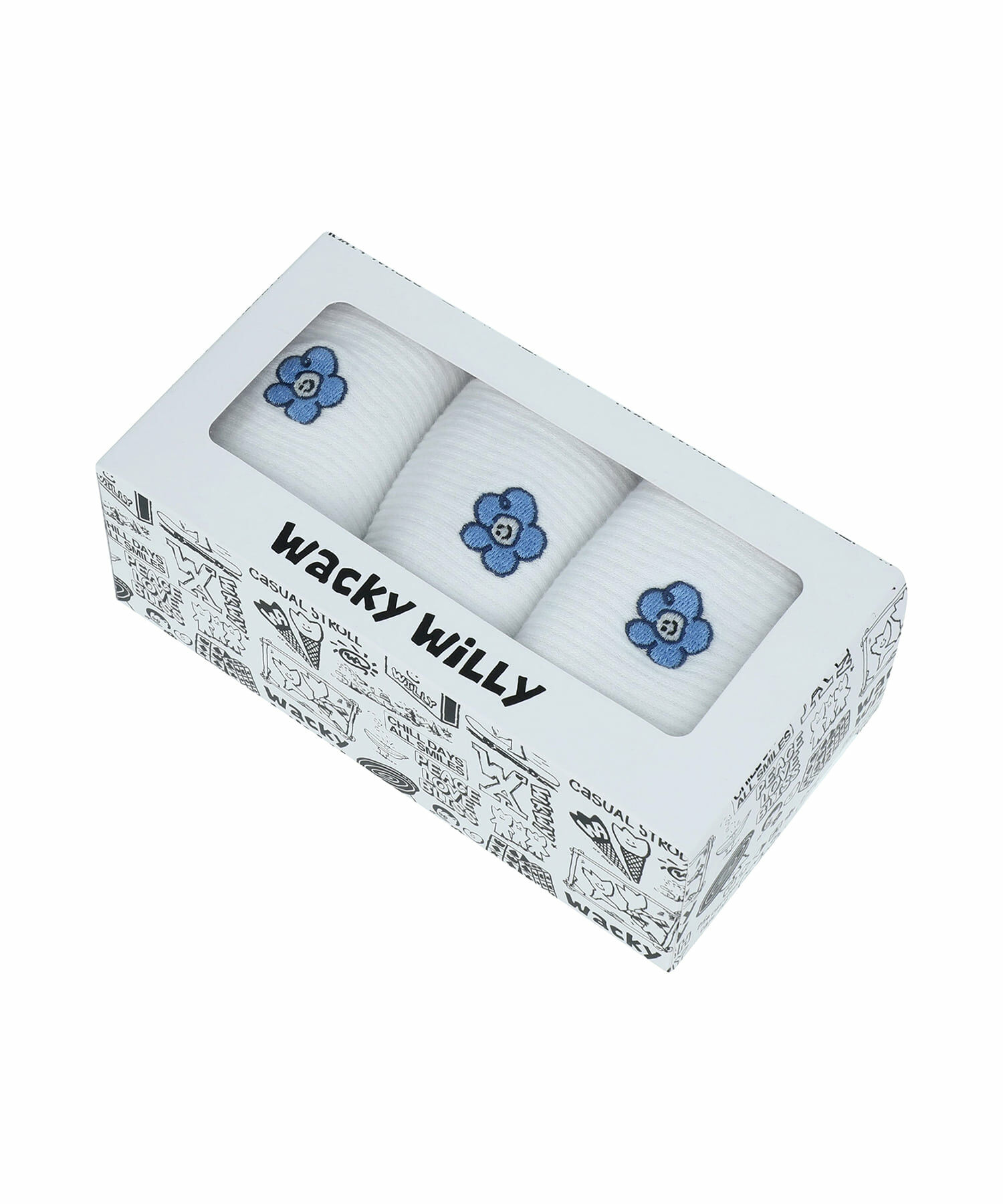 【現貨】【WACKY WILLY】可愛刺繡襪