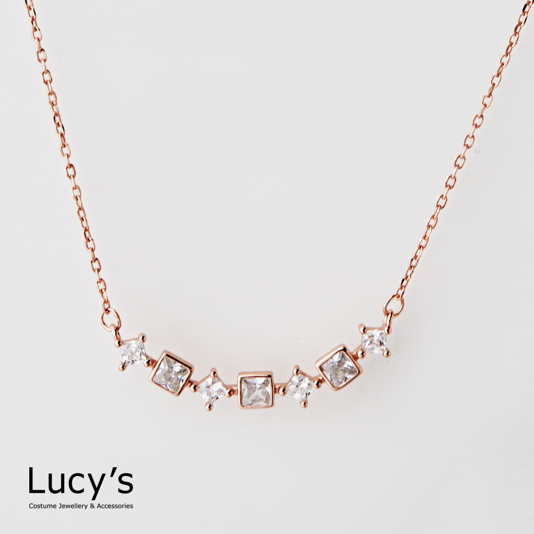 925純銀 璀璨幾何 項鍊 (二色) (119213/119214)