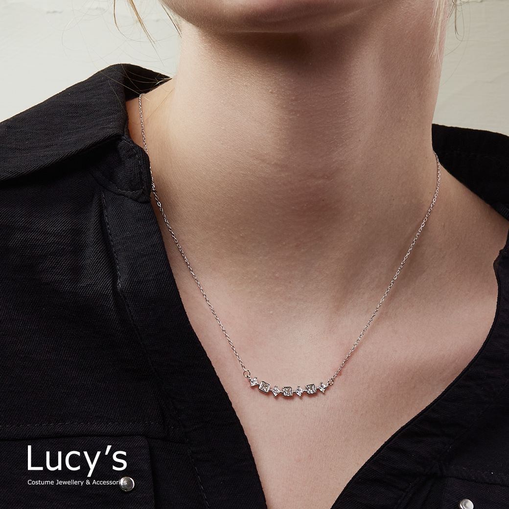 925純銀 璀璨幾何 項鍊 (二色) (119213/119214)