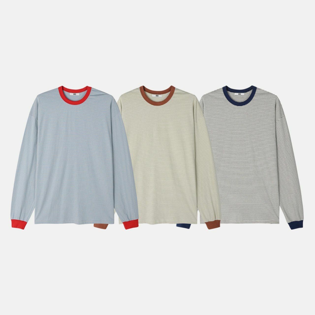 橫間長袖衫 OREO-109T