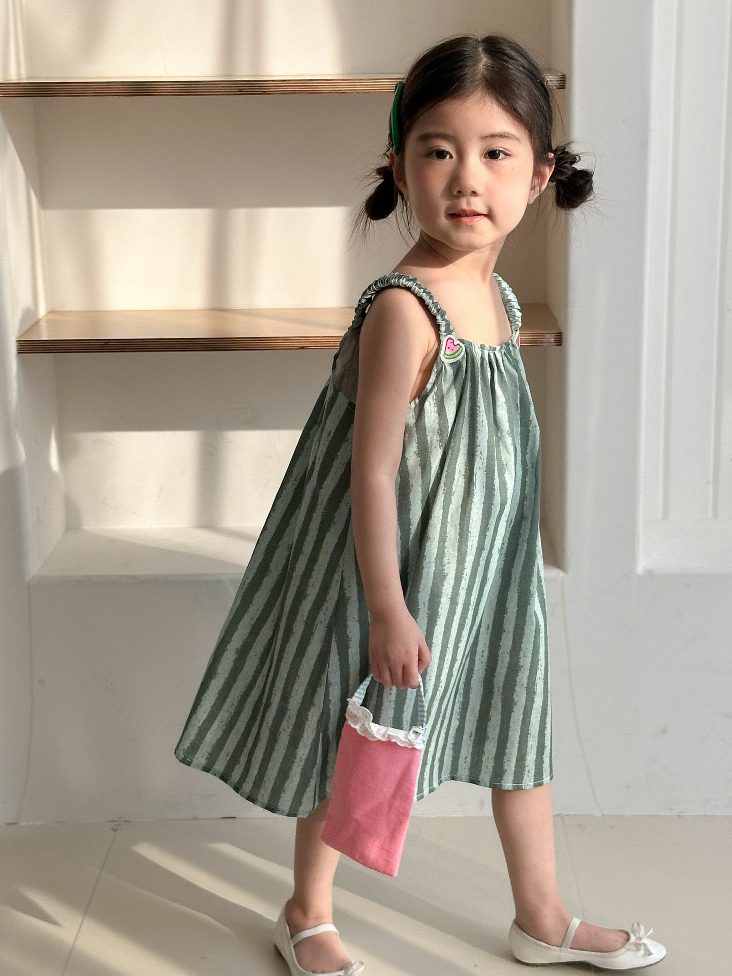25 夏 童趣西瓜吊帶洋裝