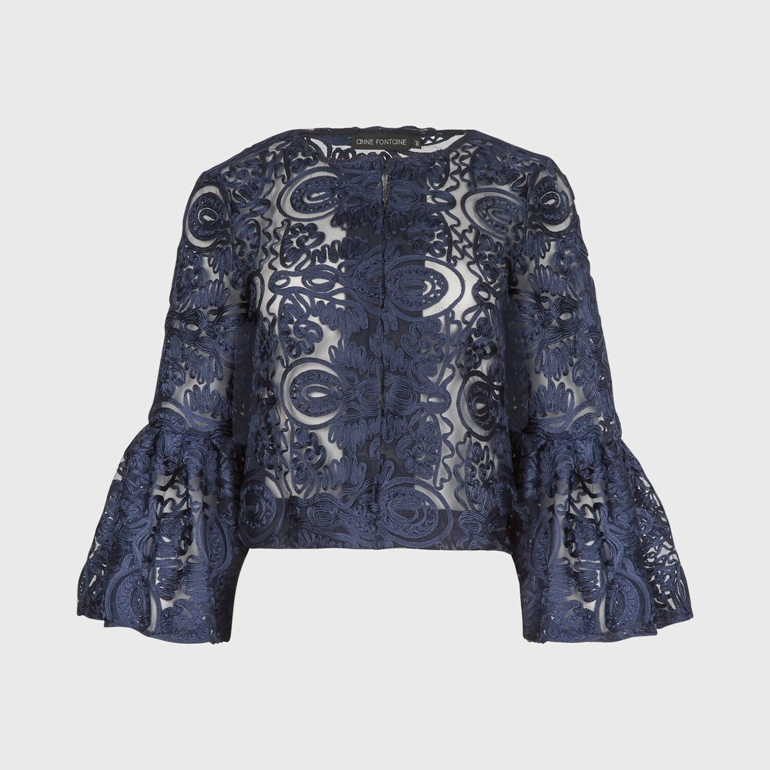 1AN0320-097 [ANNE FONTAINE] Beatriz Jacket Dark Blue #P25F041 (C-EU-E)