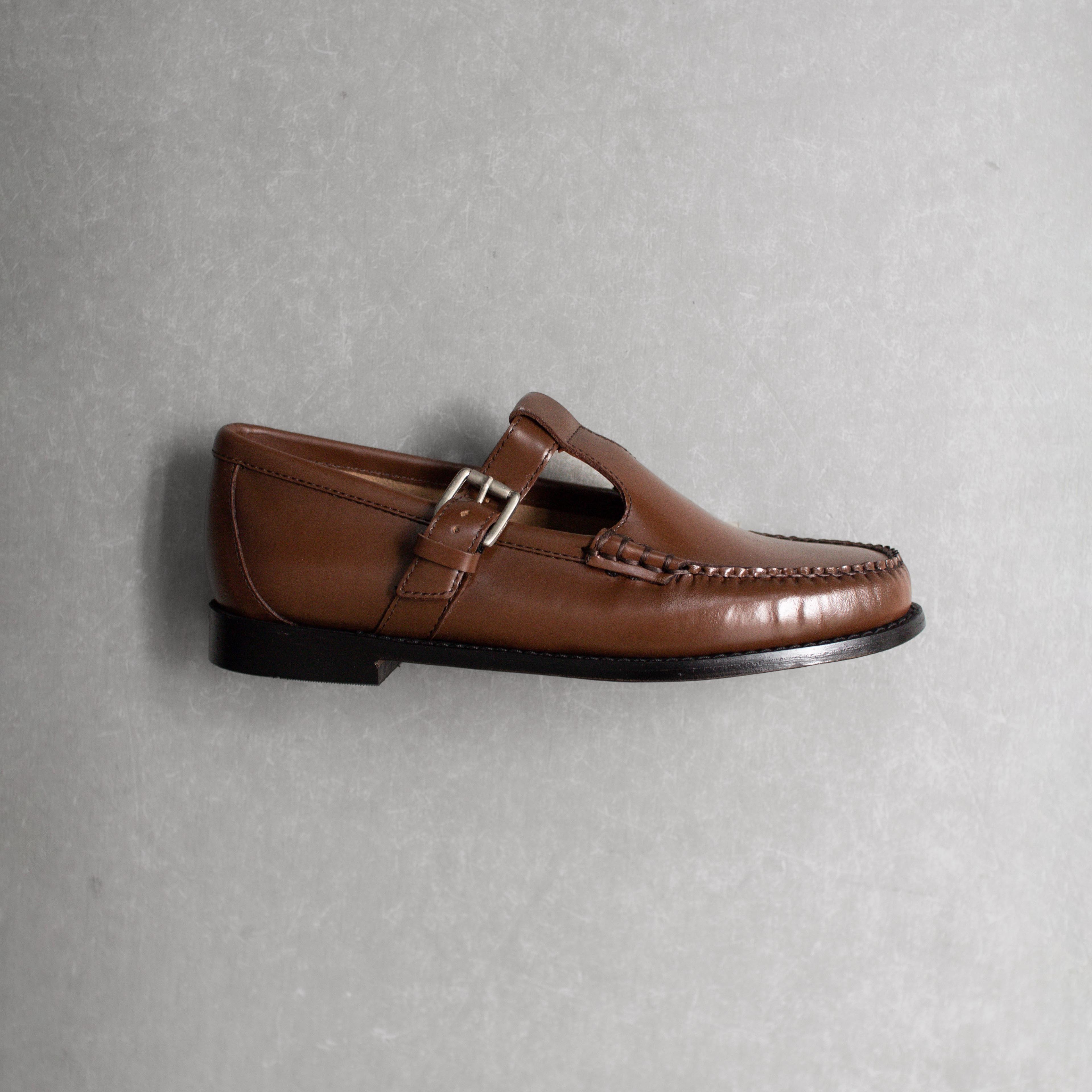 WOMENS G.H.BASS WEEJUNS MARY JANES 淺棕 牛皮 瑪麗珍 涼鞋