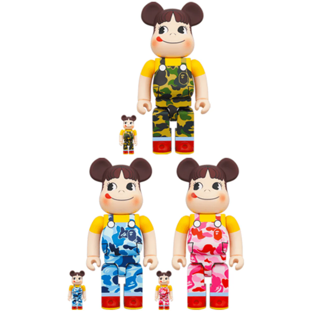 BAPE(R) ペコちゃん 100％ & 400％ / 1000% GREEN／PINK／BLUE BE@RBRICK
