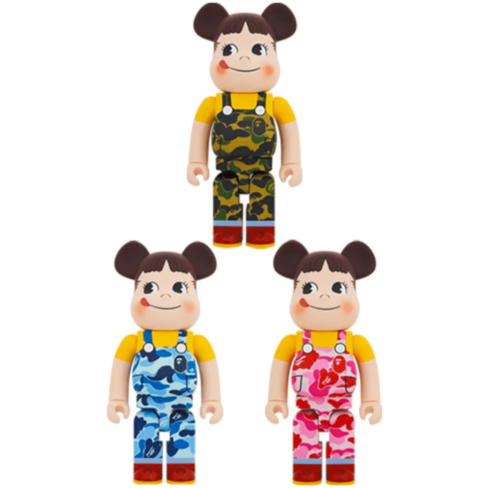 BAPE(R) ペコちゃん 100％ & 400％ / 1000% GREEN／PINK／BLUE BE@RBRICK