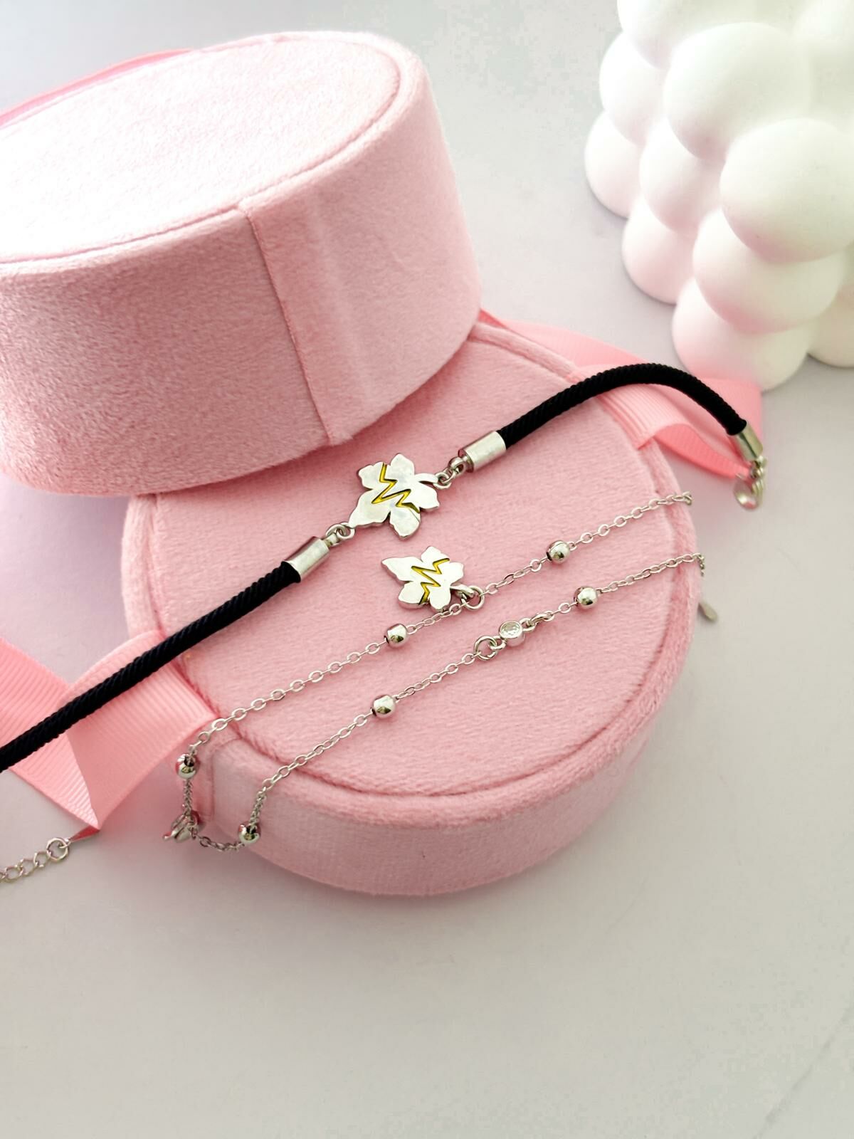 「一葉情深」情侶手鏈 | 鍍銀 | 免費刻字