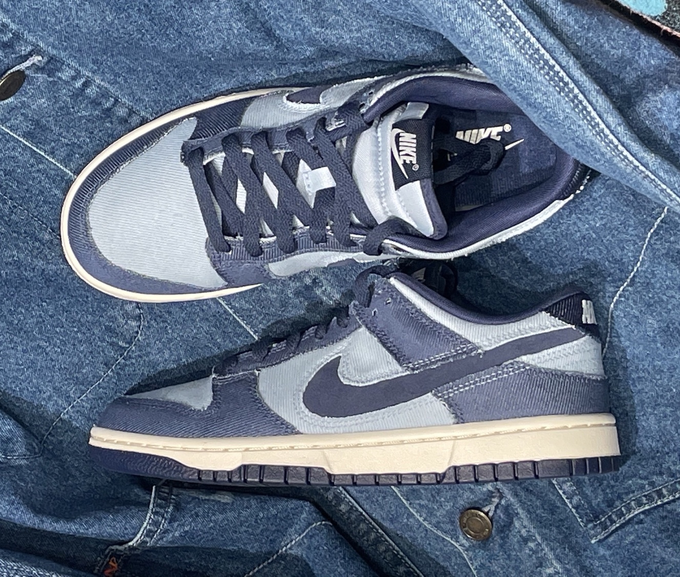 【APAIR】現貨優惠 Nike dunk low 牛仔 丹寧 不修邊 破壞 HF3141-400