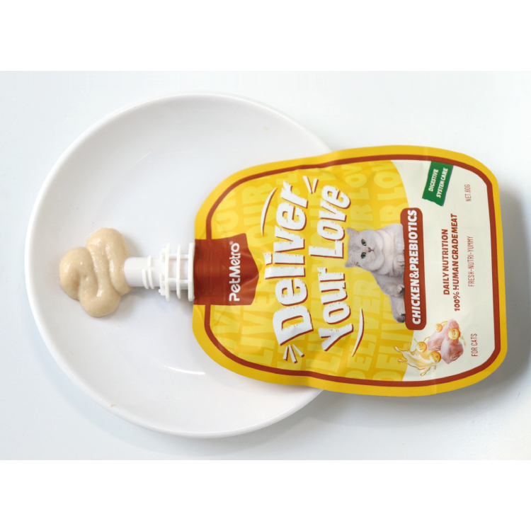 PetMetro 功能性唧唧包貓小食 - 雞肉益生菌 (腸道健康) 60g (任選4件$55)