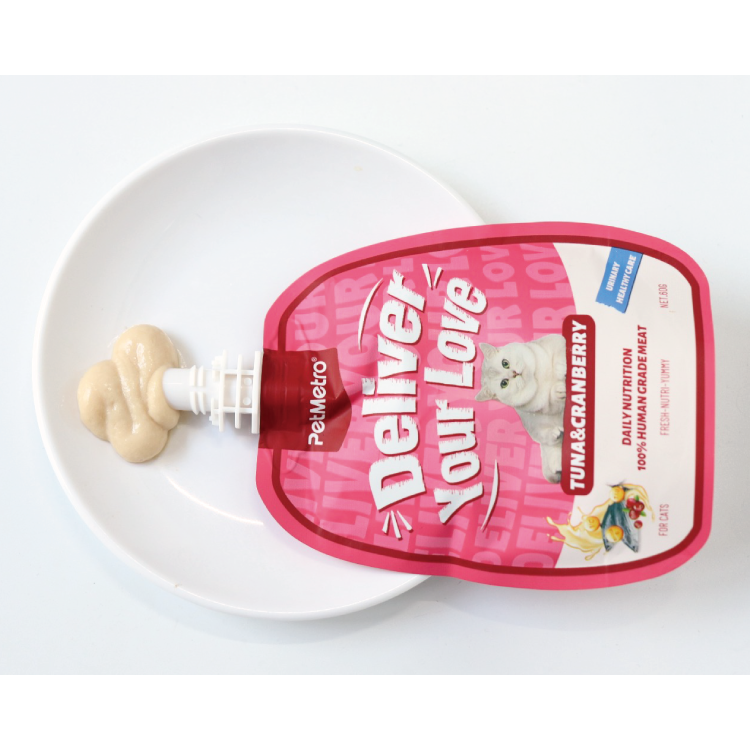 PetMetro 功能性唧唧包貓小食 - 吞拿蔓越莓 (尿道健康) 60g (任選4件$55)