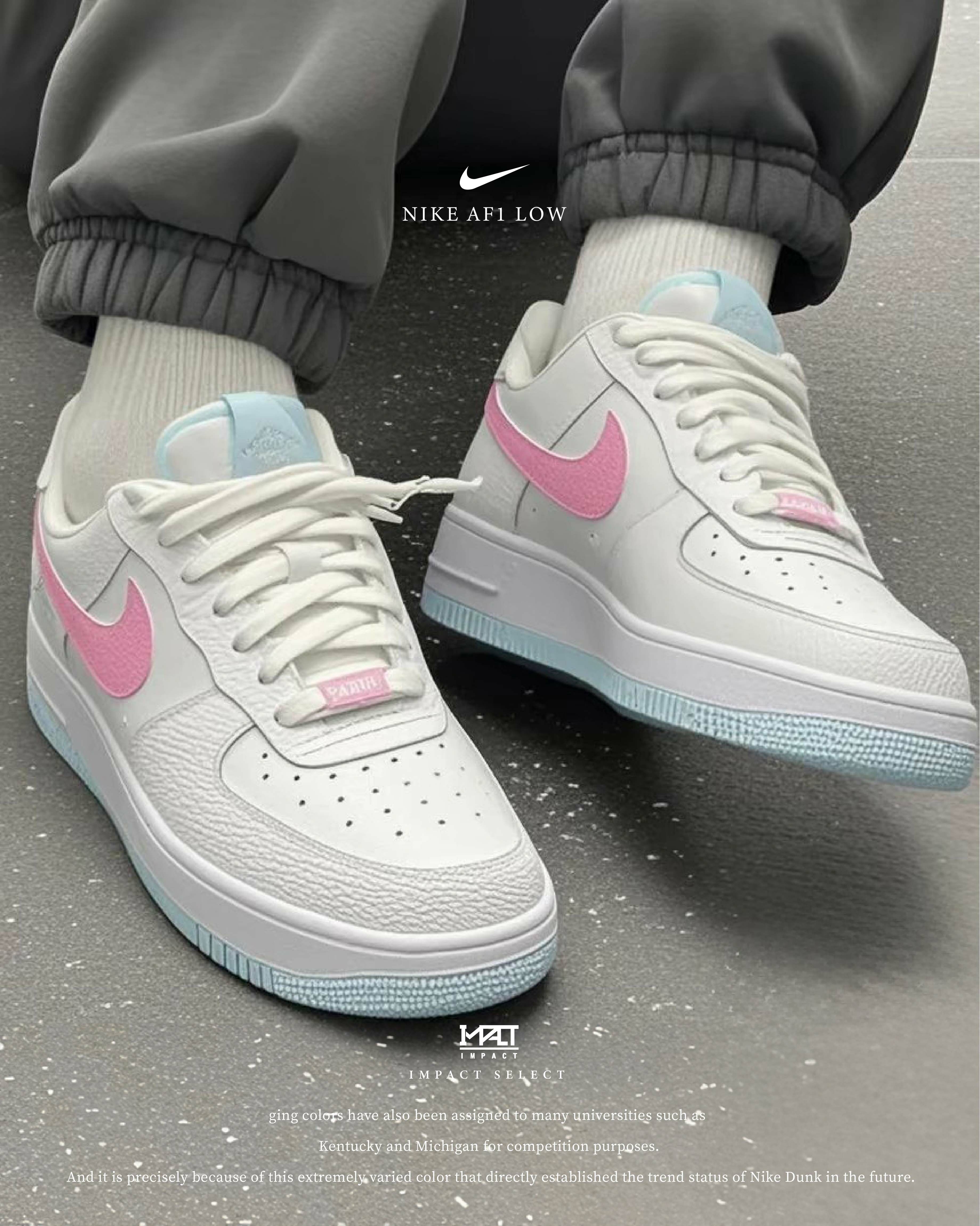 NIKE AIR FORCE 1 AF1 白粉藍 春天 浪漫 少女 女款 IH0640-161