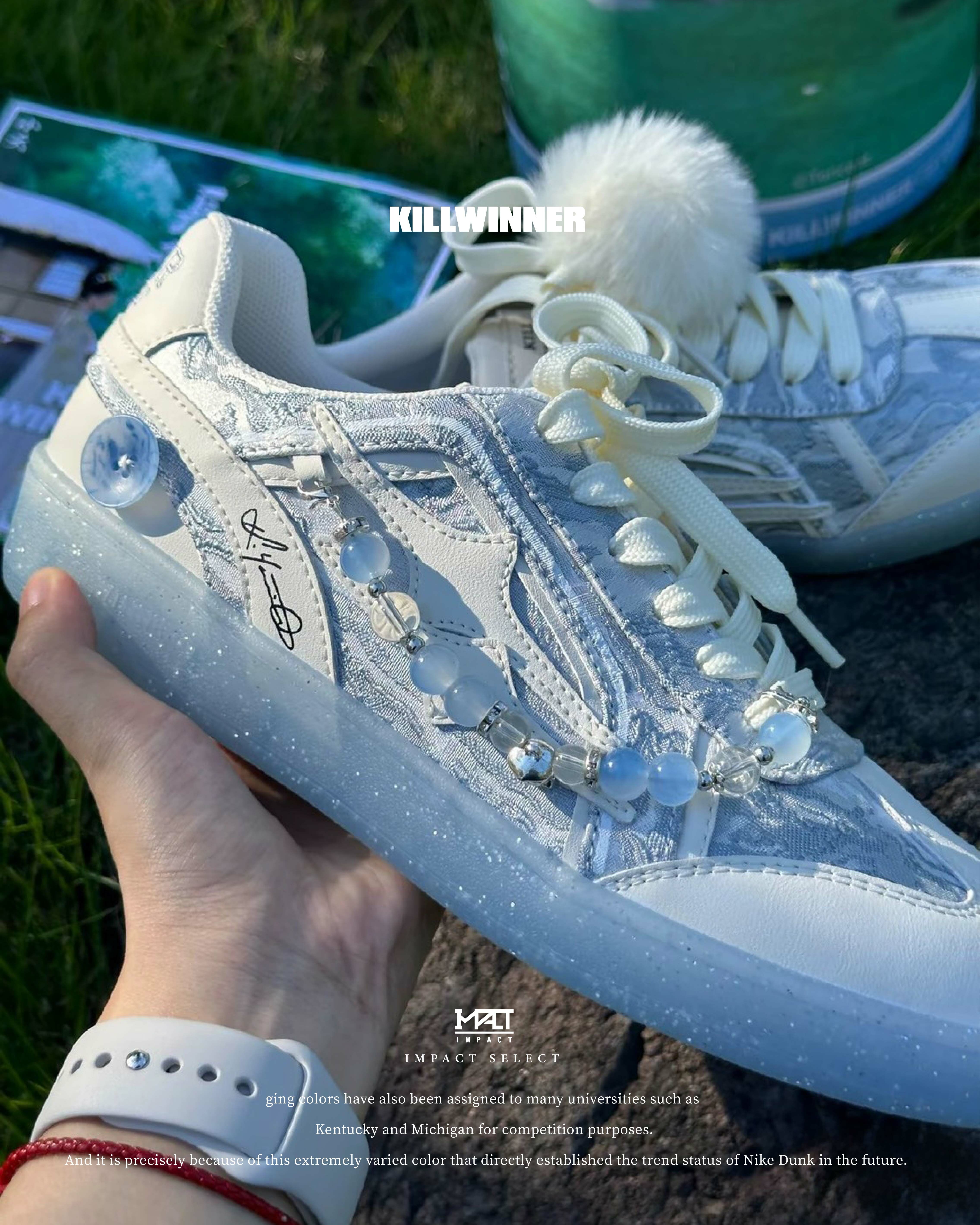 Killwinner x 《長相思》德訓鞋 聯名款 小吊飾 刺繡 果凍底 冰底 KWDX240602