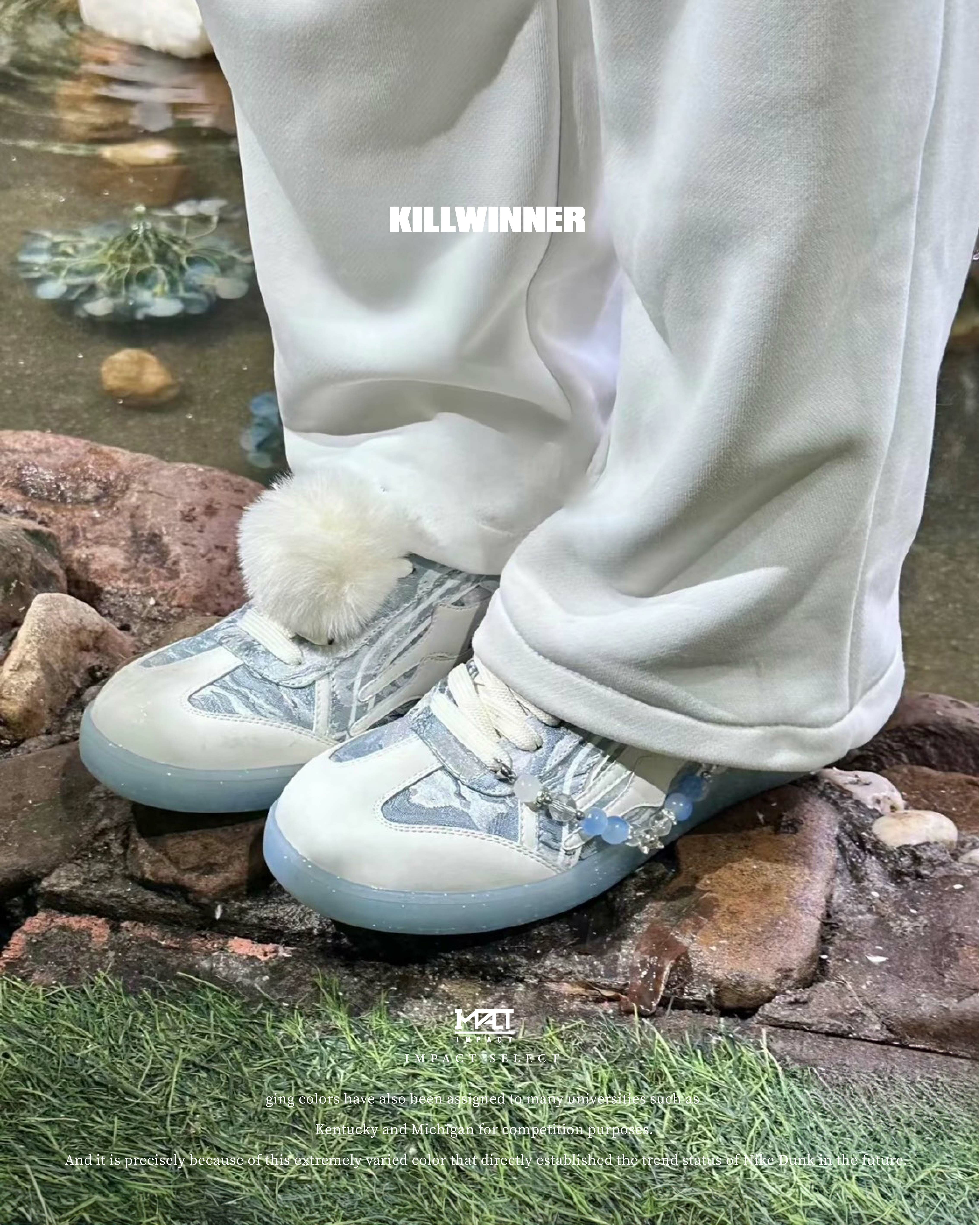 Killwinner x 《長相思》德訓鞋 聯名款 小吊飾 刺繡 果凍底 冰底 KWDX240602