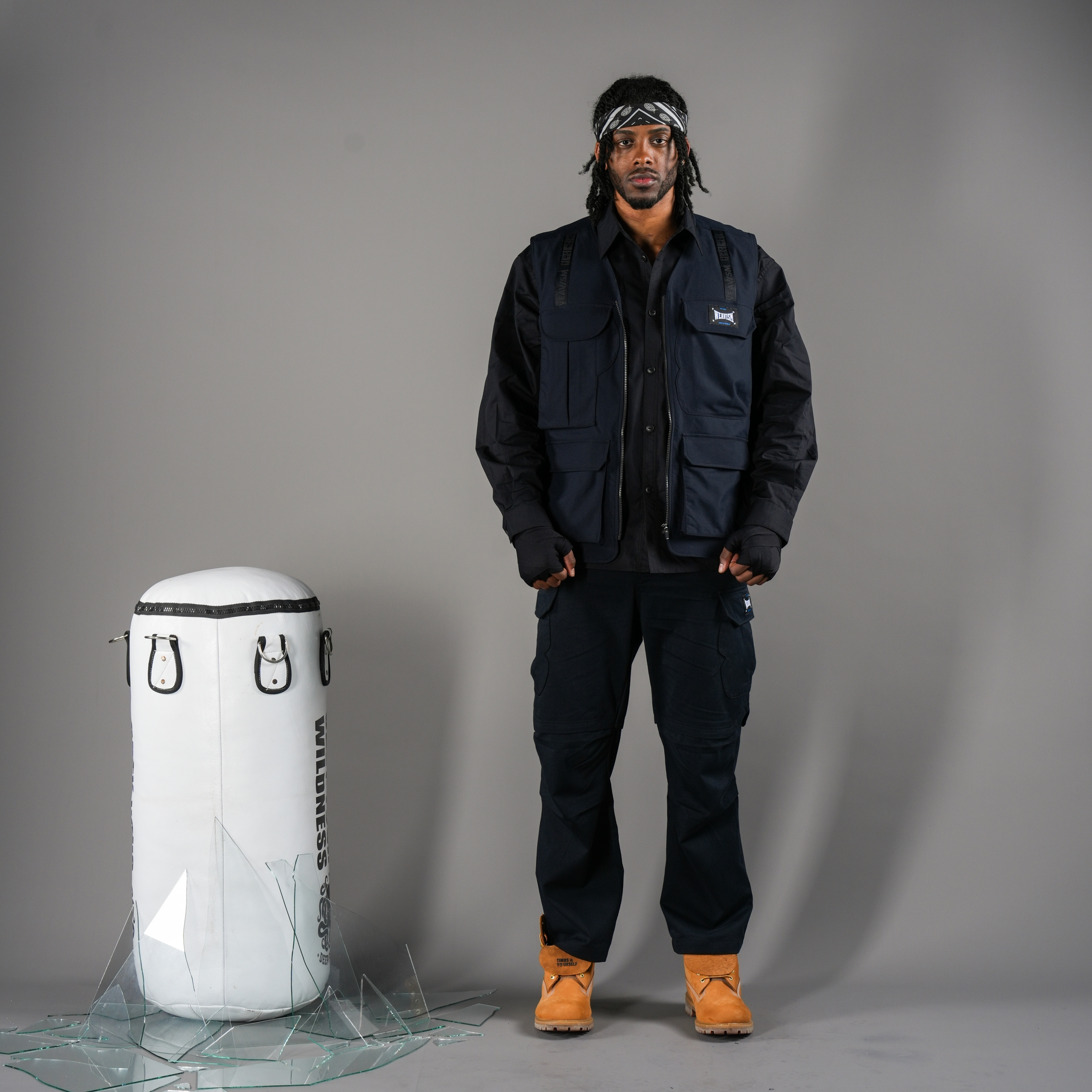 拳魂多口袋機能背心-深淵黑