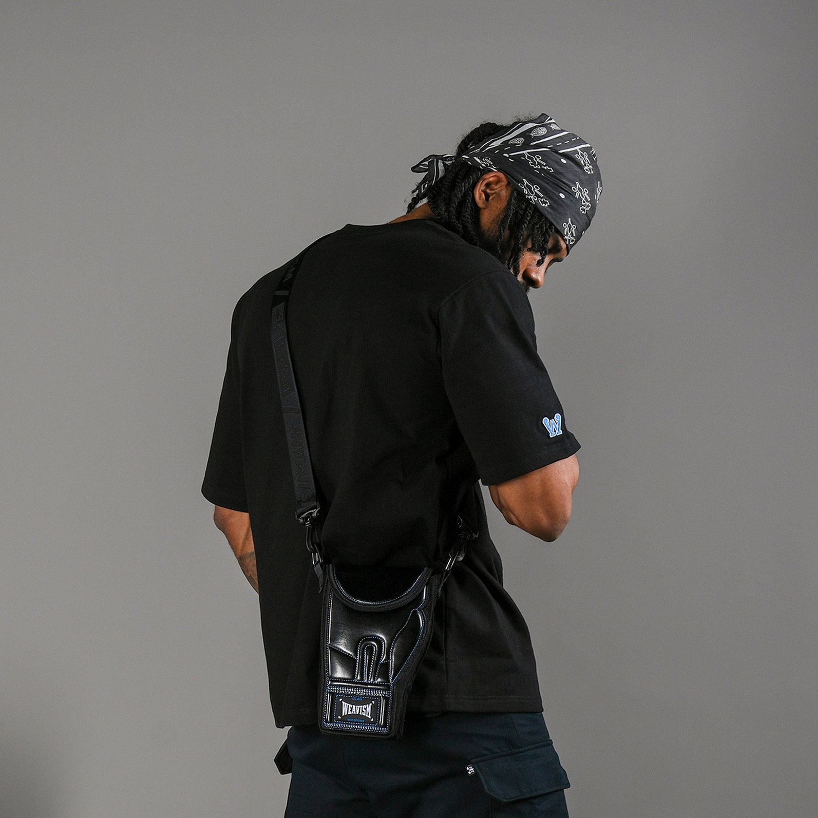 拳魂立體環保皮革包-拳擊黑