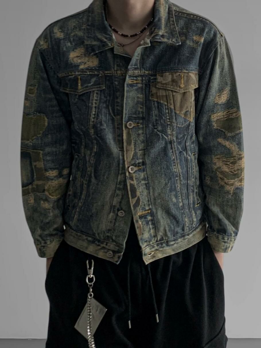 洗水圖案牛仔褸 LEGIT-037JK