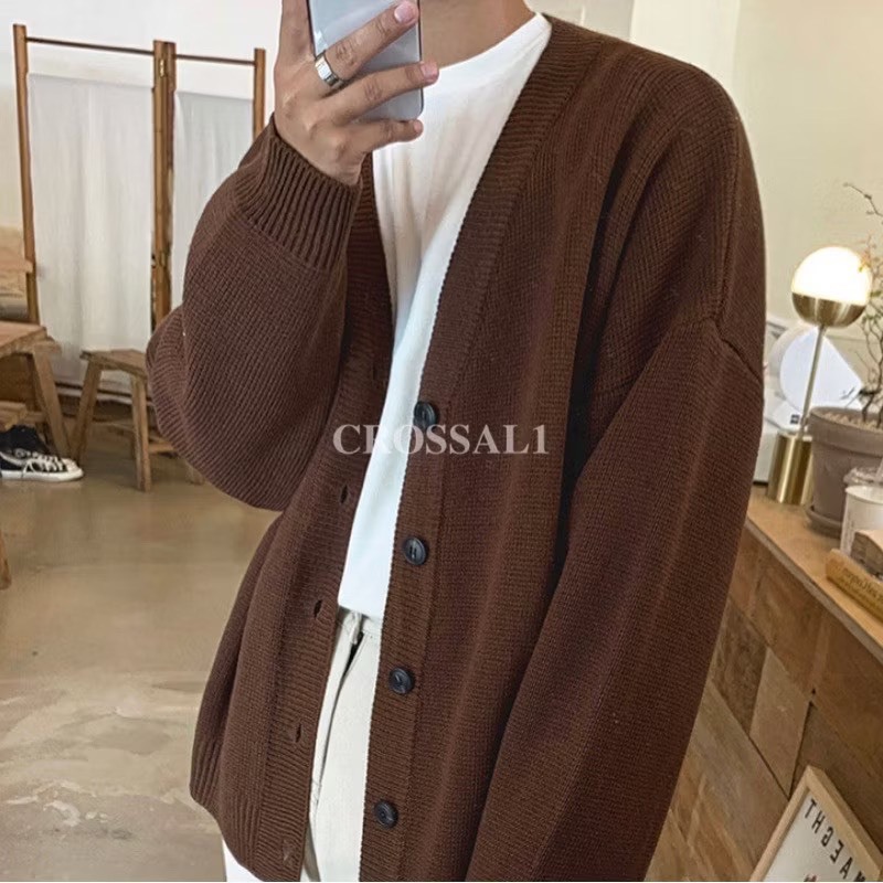 5色素面純棉開襟衫