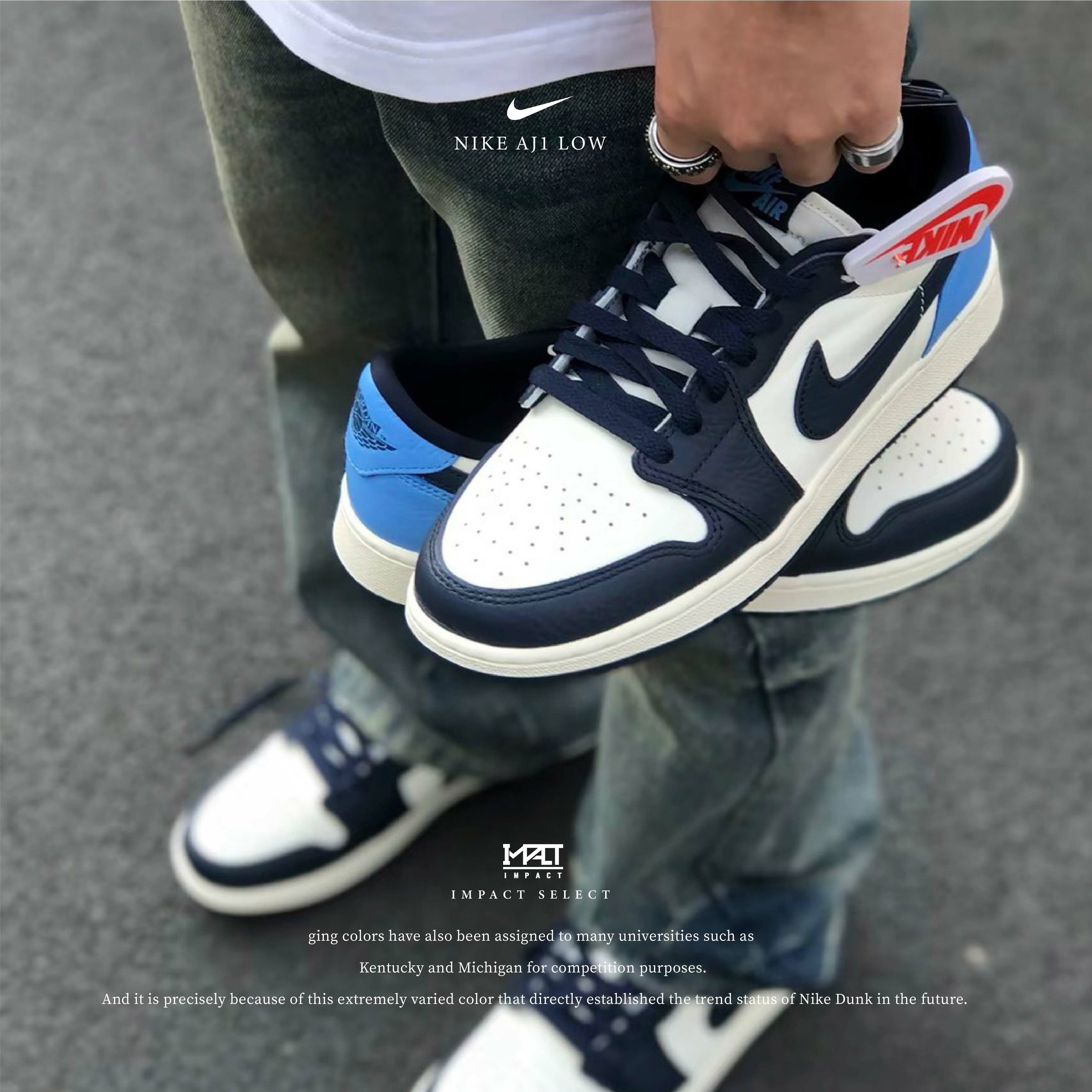 Nike Air Jordan AJ1 Low 黑曜石 小閃電 閃電倒鈎平替 黑白藍 CZ0790-400