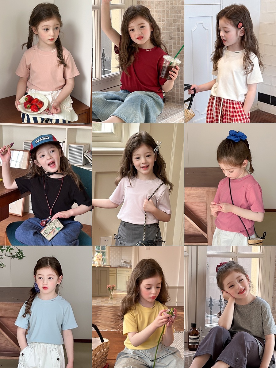 日常素色字母上衣