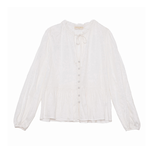 1LP0704-165 LA PETITE ETOILE Blouse Blanche En Viscose Beth Blanc #BETH-B102422V0A (10-BLANC) (C-EU-E)