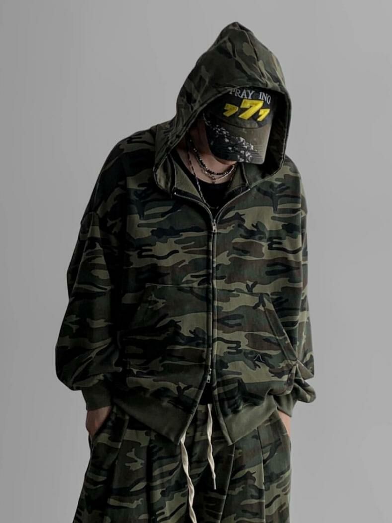 迷彩連帽拉鍊外套 PULSE-123JK