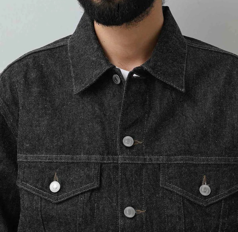 A.PRESSE BLACK DENIM TRUCKER JACKET (AP-1002) - PRE ORDER ITEM (預訂中)