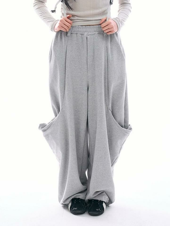 淨色鬆身運動褲(薄抓毛底) PULSE-129P