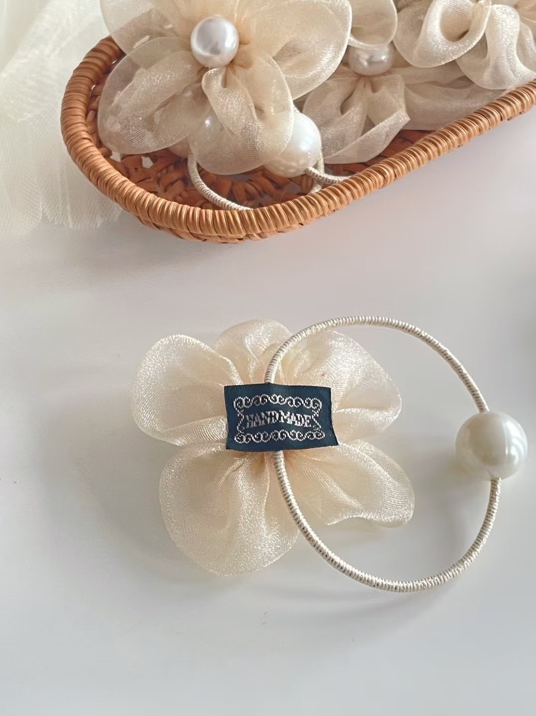 Chiffon flower hair  braids