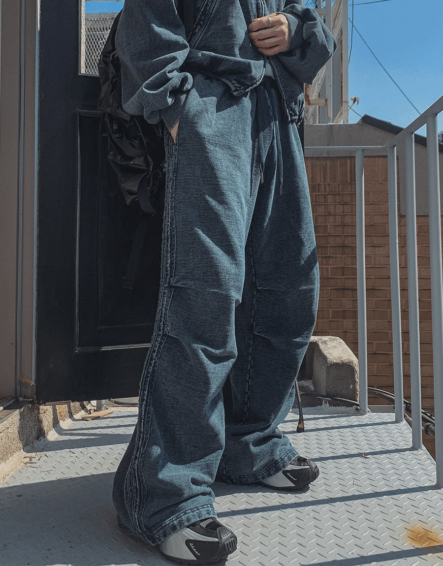 底特律牛仔寬運動褲