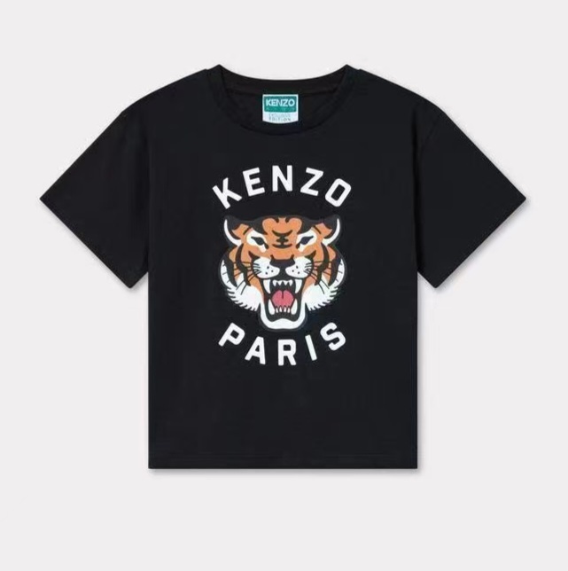 Kenzo kids 黑色虎頭 Tee