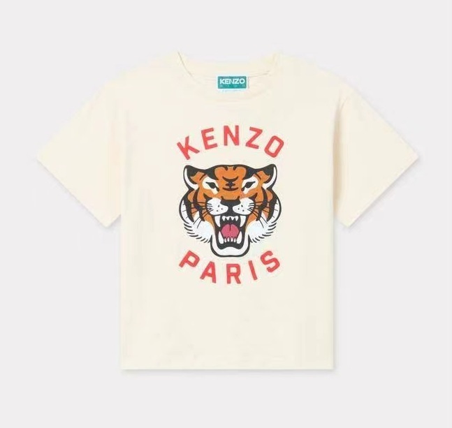 KENZO Kids 奶油白色 虎頭 Tee