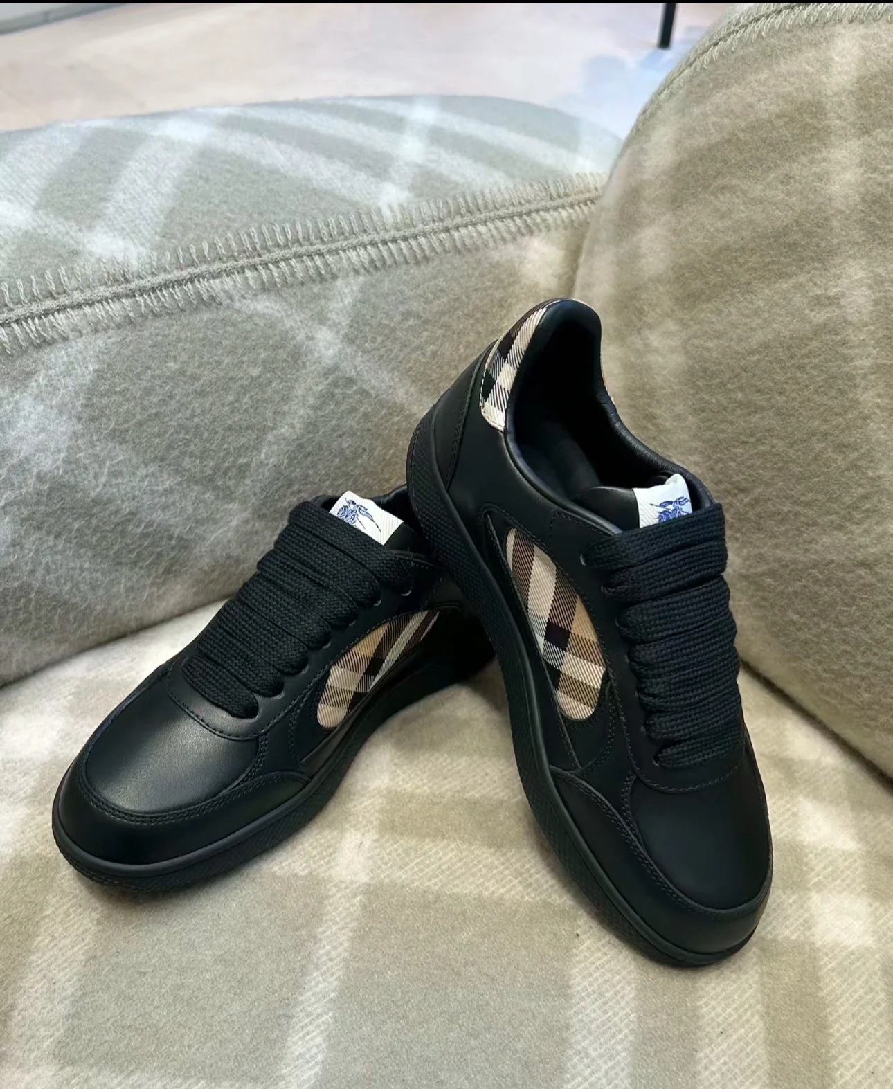 BBR 經典格仔 休閒鞋黑色