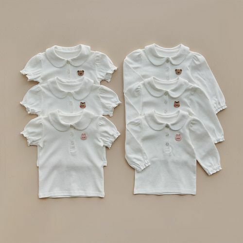 25S/S DTD校園簡約風-泡泡袖白T恤 開放第二批