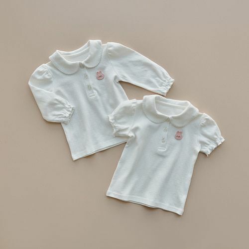 25S/S DTD校園簡約風-泡泡袖白T恤 開放第二批