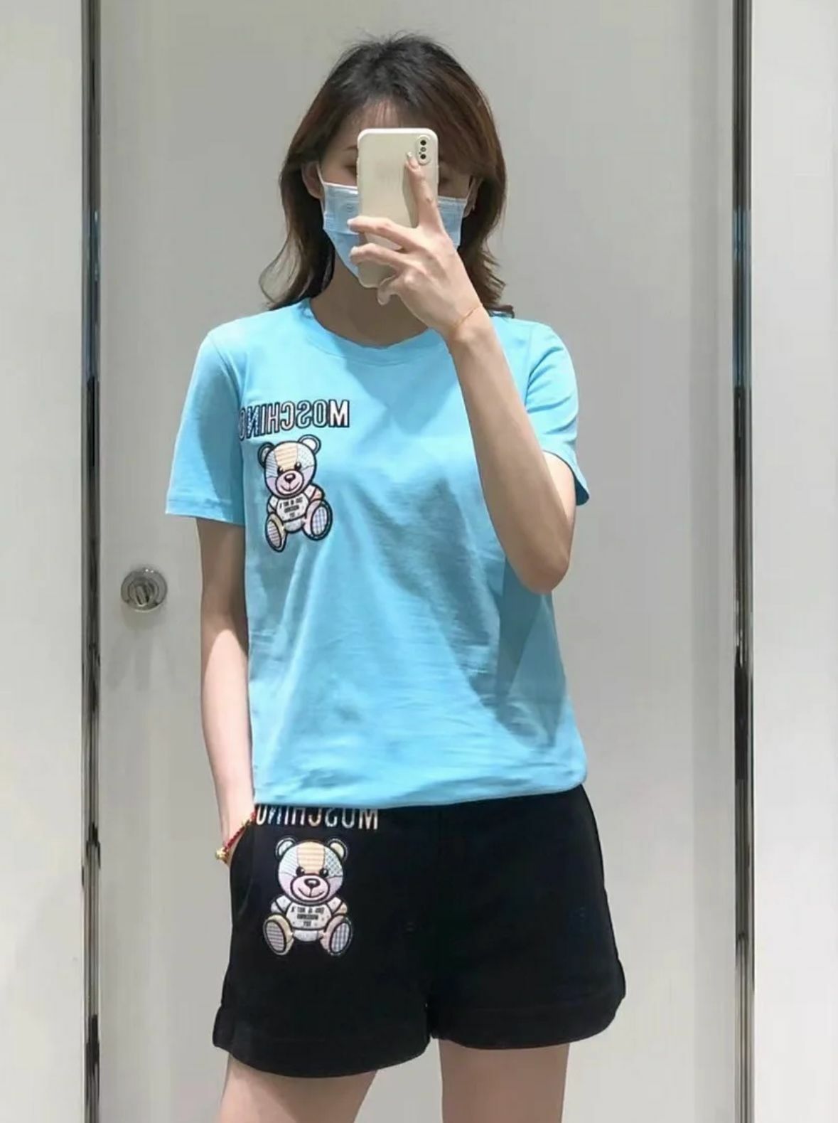 【預購】MOSCHINO G032008 左胸熊熊logo男女同款TEE